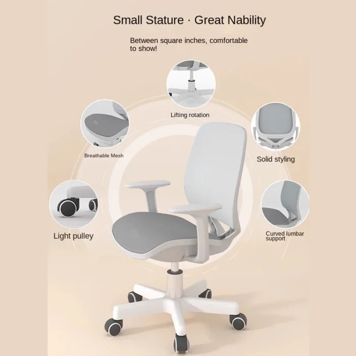 kids Office Chair Home Student Computer Chair Comfortable Backrest Study Chair Ergonomic Swivel Chair - Image 5
