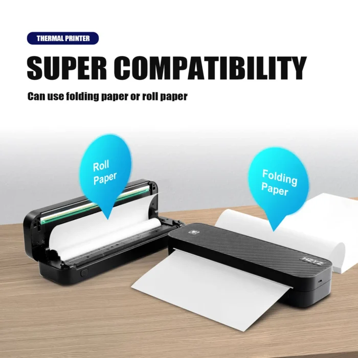 Inkless Portable A4 Thermal Printer Bluetooth PDF Excel Word Document Printing Machine Paper Roll For Office Work Home School - Image 2