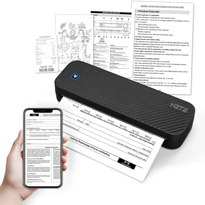 Inkless Portable A4 Thermal Printer Bluetooth PDF Excel Word Document Printing Machine Paper Roll For Office Work Home School - Image 3