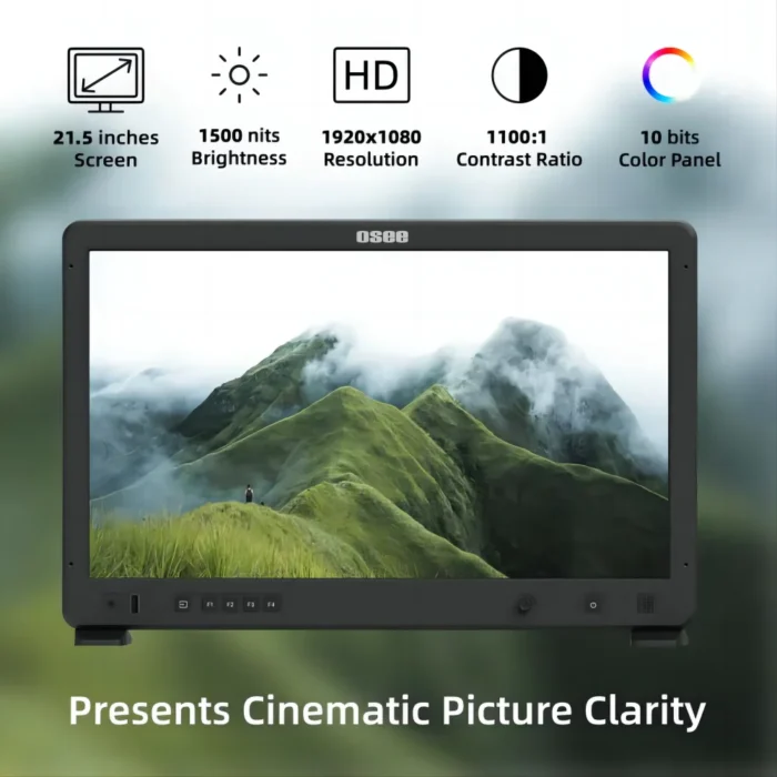 OSEE Megamon 22S 21.5inch Upgrade 1500 Nits High Bright HDR Pro Studio Director Camera Field Monitor Kit for Field Production - Image 2