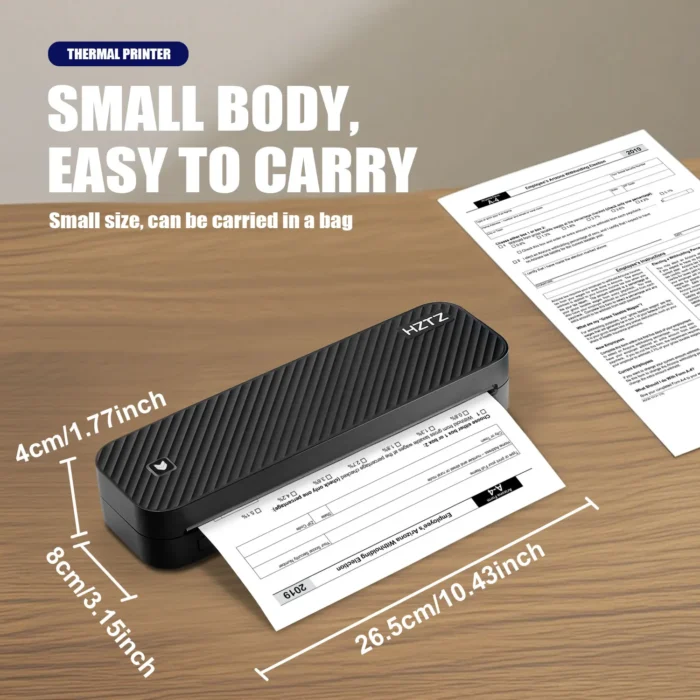 Inkless Portable A4 Thermal Printer Bluetooth PDF Excel Word Document Printing Machine Paper Roll For Office Work Home School - Image 6