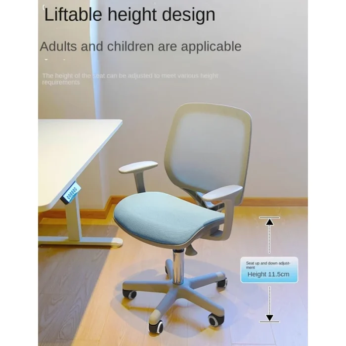 kids Office Chair Home Student Computer Chair Comfortable Backrest Study Chair Ergonomic Swivel Chair - Image 2
