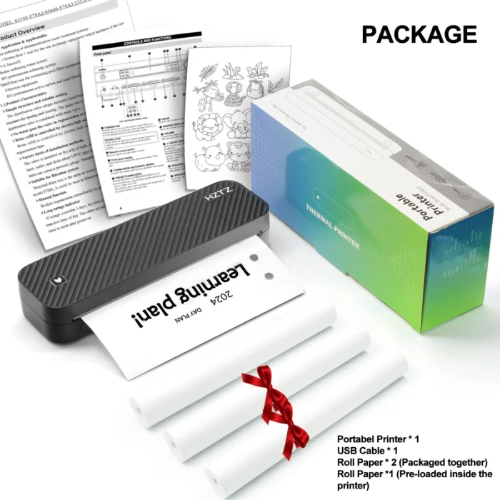 Inkless Portable A4 Thermal Printer Bluetooth PDF Excel Word Document Printing Machine Paper Roll For Office Work Home School - Image 4