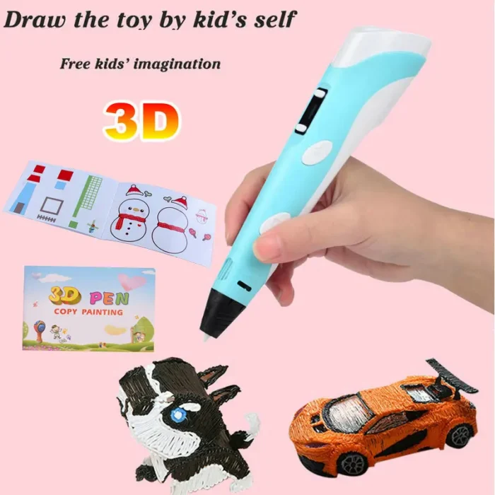 3D Pen for Children 3D Drawing Printing Pen with LCD Screen Compatible PLA Filament Toys for Kids Christmas Birthday Gift - Image 2