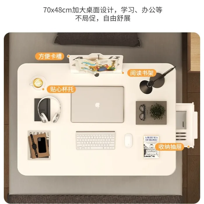 Bed Foldable Small Table Student Dormitory Study Children's Writing Desk Bedroom Laptop Space Saving Convenience Computer Desk - Image 4