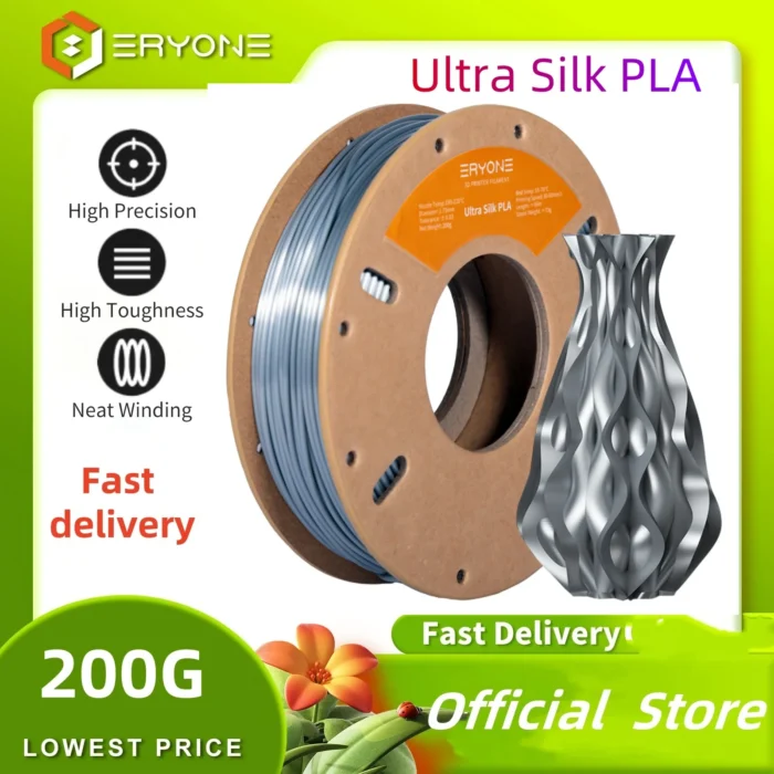 Eryone 200G Ultra SILK PLA Filament 3D Printing 3D Filament 1.75mm For 3D Printer And 3D Pen,1 Roll Wholesale Fast Shipping