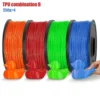 TPU Filament 1.75mm Flexible Roll, 95A Soft 3D Printer Filament, 250g/500g/1kg Spool, Fit Most FDM Printer