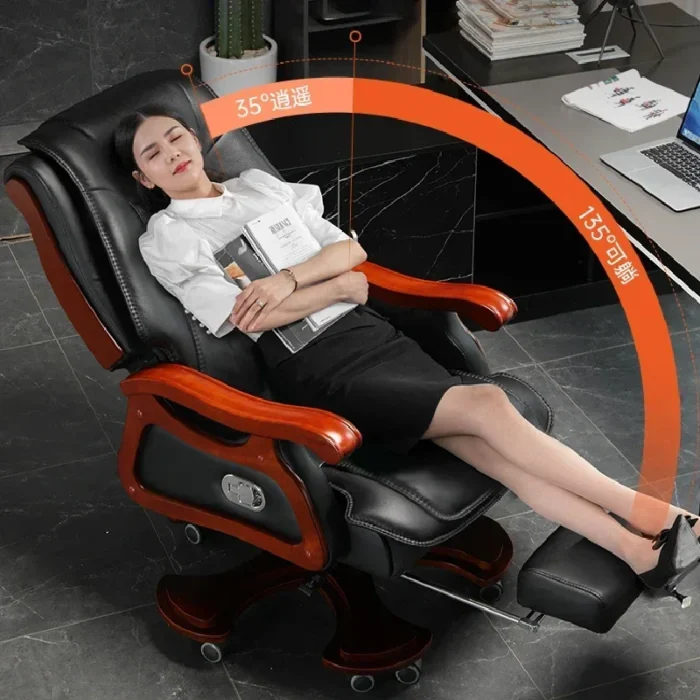 Luxury Massage Office Chair Accent Comfy Designer Lounge Ergonomic Recliner Boss Chair Mobile Sillas De Oficina Home Furniture - Image 3