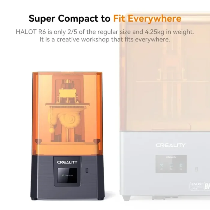 Creality HALOT R6 2K Resin 3D Printer Compact & Easy for Newbies 60mm/h Printing Speed 130*82*160mm Build Volume LCD Printer - Image 3