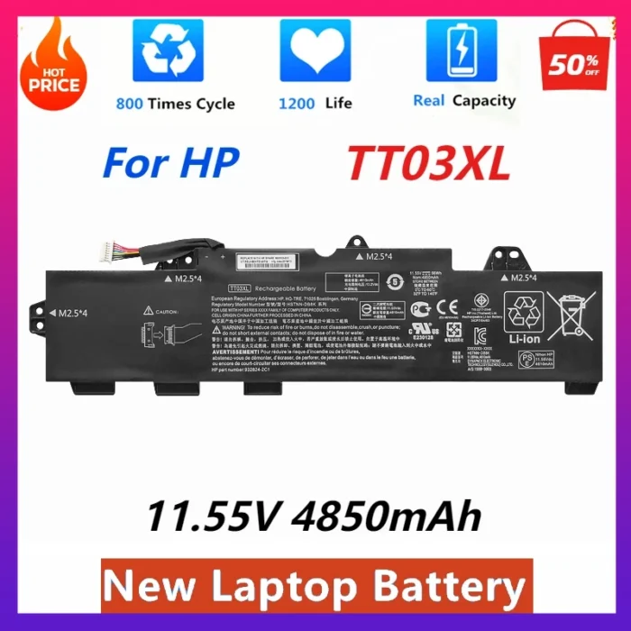 New TT03XL Laptop Battery for HP EliteBook 755 850 G5 G6 ZBook 15U G5 G6 HSTNN-UB7T HSTNN-LB8H DB8K 933322-855 3 Cells