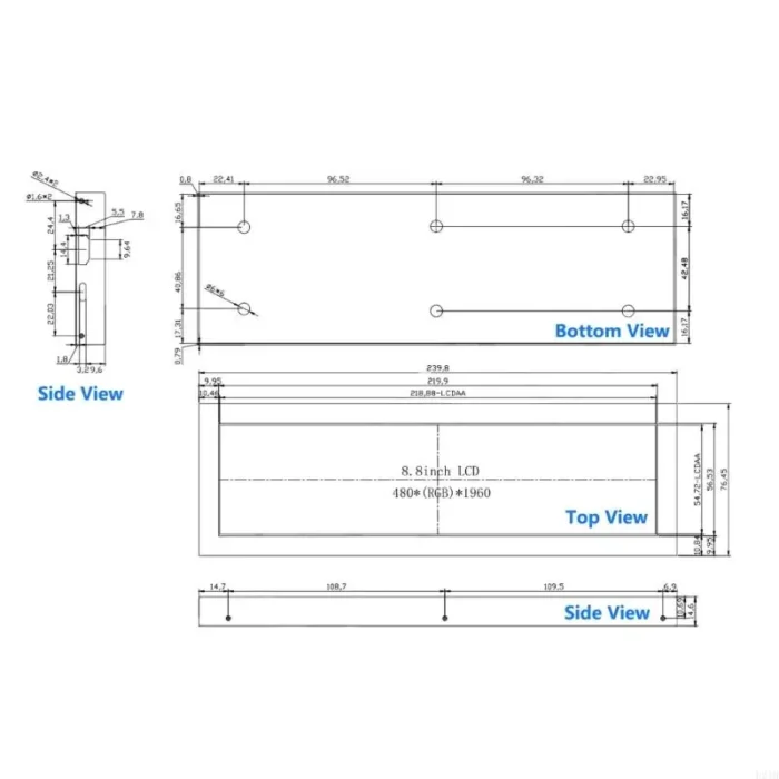2025 New Metal Frame 8.8inch Computer Monitor 1920x480 Perfect For PC Setups - Image 5