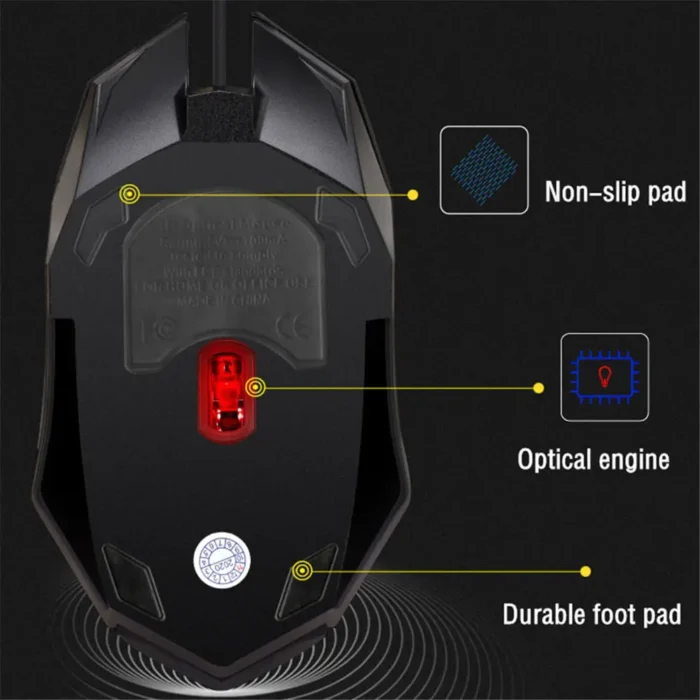 20251 PC ITLY M01 Sports LED Luminous Backlit USB Wired Gaming Mouse for Desktop PC Laptop Office Computer Gaming Mouse - Image 6
