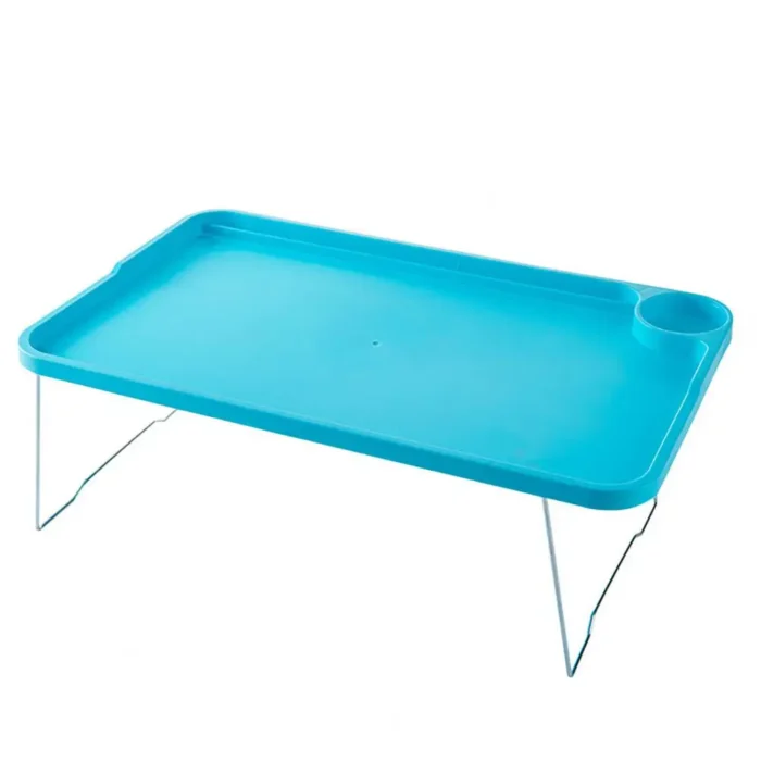 Portable Breakfast Tray Portable Folding Laptop Table with Cup Holder for Student Dormitory Sofa Stable Bed Tray with Non-slip - Image 6