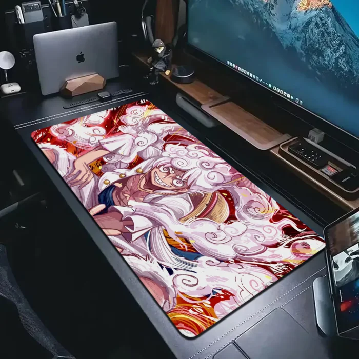 Luffys-Gear5 Desk Mat Large Mousepad Anime Mouse Pad O-One-PieceS Pc Accessories Gamer Keyboard Xxl Gaming Extended Mats - Image 2