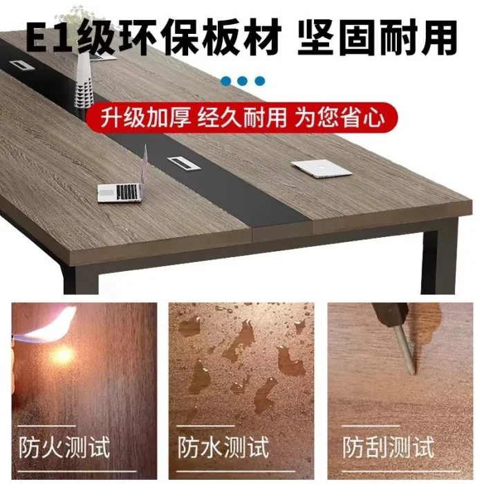 Conference table Long table Simple modern meeting room Reception Negotiation Long table Work - Image 4
