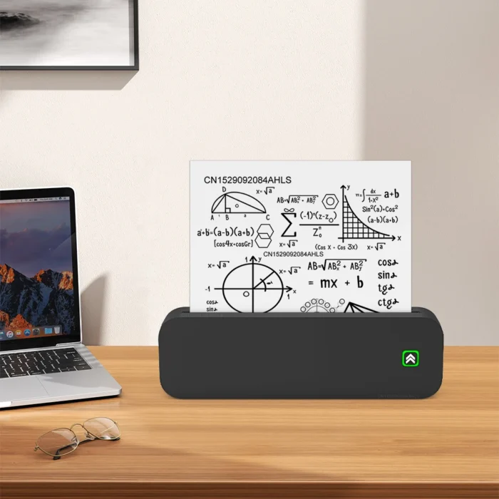 Portable A4 Thermal Printer Inkless Bluetooth PDF Excel Word Document Printing Machine Paper Roll for Office Work Home School