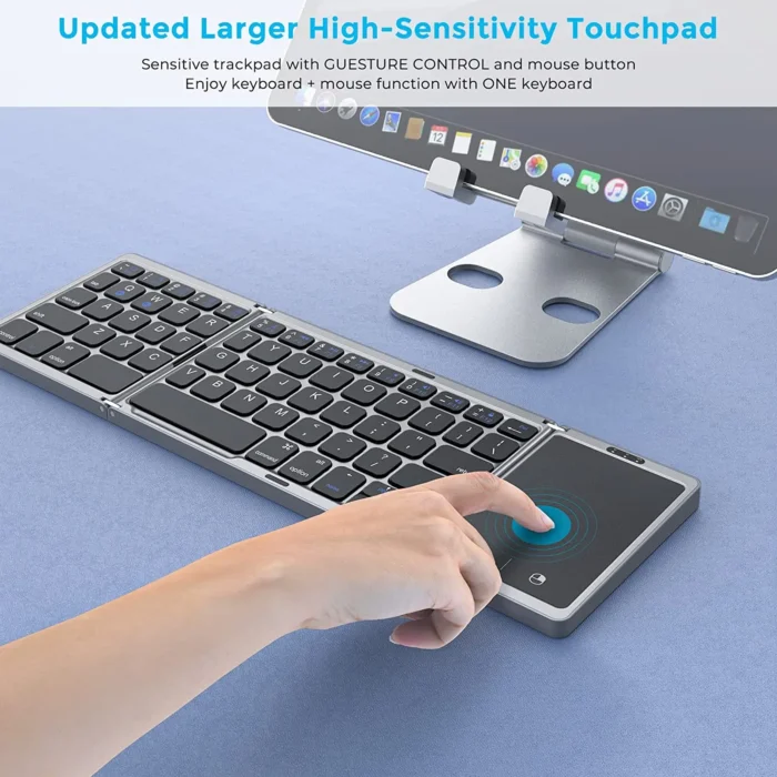 Seenda Foldable Wireless Bluetooth Keyboard Rechargeable Folding Portable Keyboards for PC Mac Smartphone Windows iOS Android - Image 5