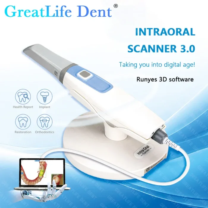 GreatLife Dent Dental Version 3.0 Pro Intraoral 3D Scanner 3D with Free Software CAD CMD Orthodontic Restoration CE ISO Approved - Image 3