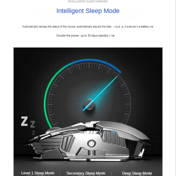 SC300 Wireless Mouse Rechargeable Silent Notebook Desktop Computer Mechanical E-sports Game Home With 4 Color Cool Lights - Image 4