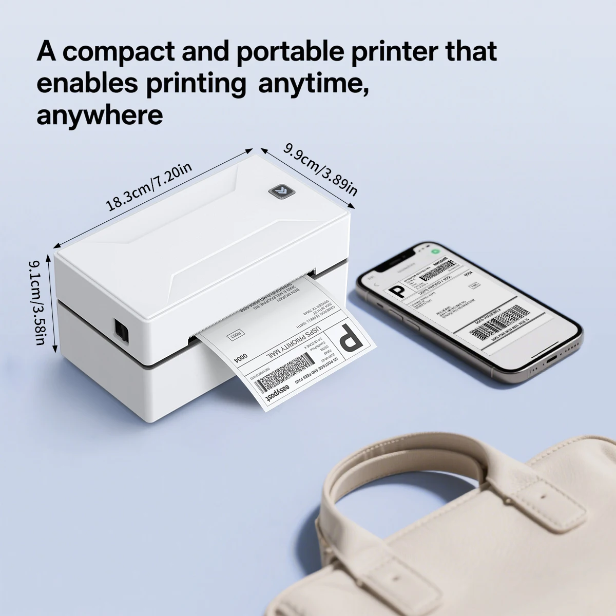 Bluetooth Small Shipping Label Printer D100 D200 Portable Thermal 4X6inch Printer Compatible with iPhone Android Mac Window - Image 3