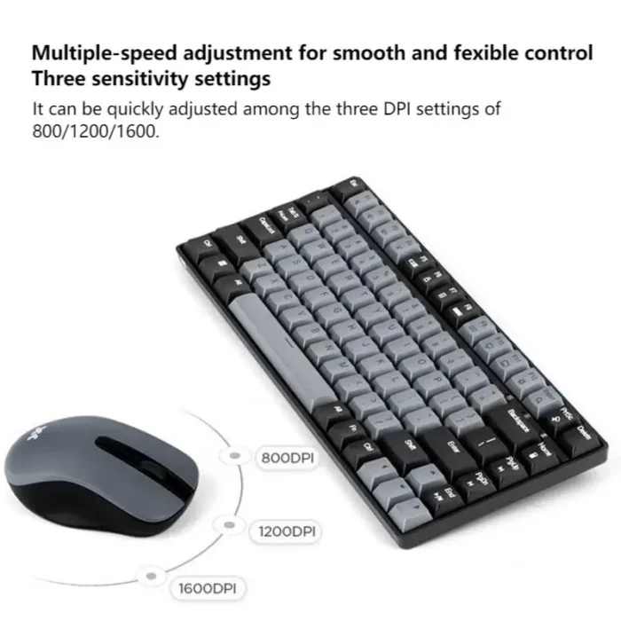 Lenovo 2.4G Wireless Keyboard Mouse Set 84 Keys Standard Office Keyboard Gaming Keyboards Mouse Combo Keyboard For Laptop Tablet - Image 2