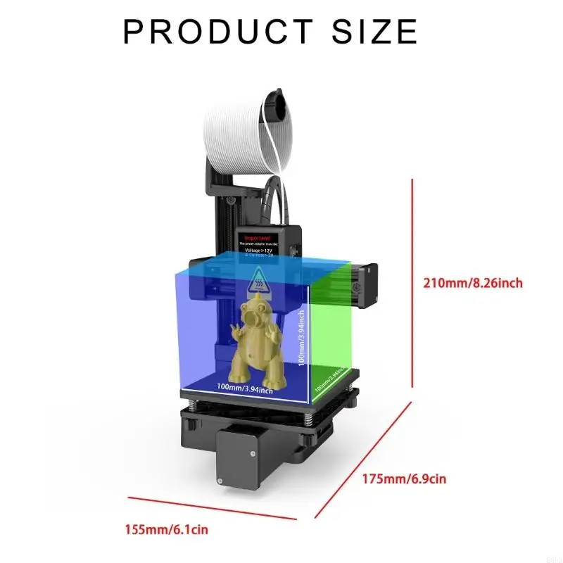 K10 Quiet 3D Printer Small Sized Efficient For Beginners With Easy To Use E65A - Image 6
