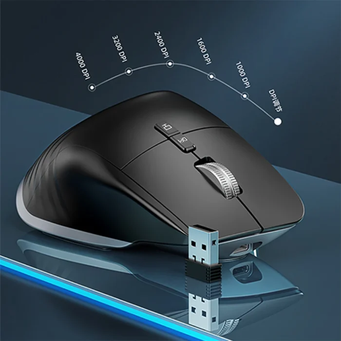 Multi-Device Wireless Mouse Bluetooth 5.0 & 3.0 Mouse 2.4G Wireless Portable Optical Mouse Ergonomic Right Hand Computer Mice - Image 5