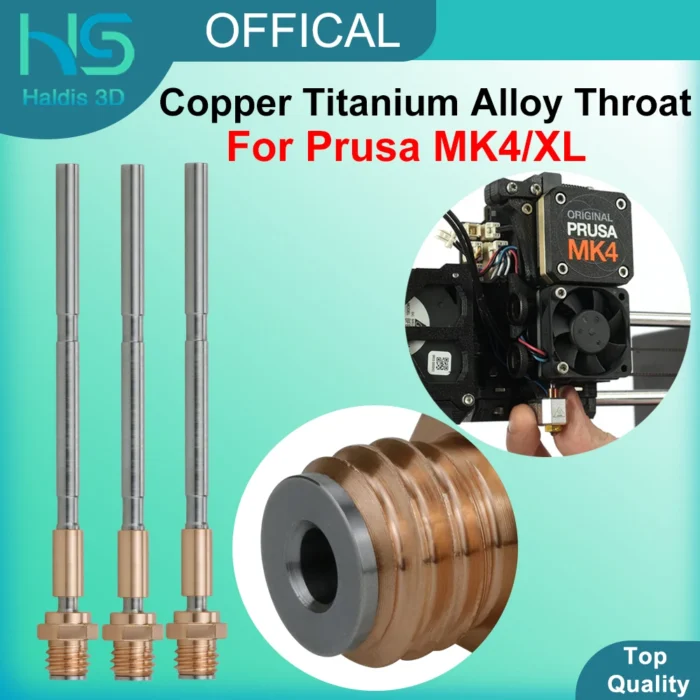 Copper Titanium Alloy Throat For Prusa MK4/XL Hotend Kit High Temperature Resistance And High Speed Printing 3D Printer Parts