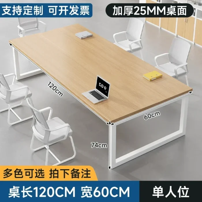 Conference table Long table Modern office desk and chair combination Conference room Workbench Long table - Image 4