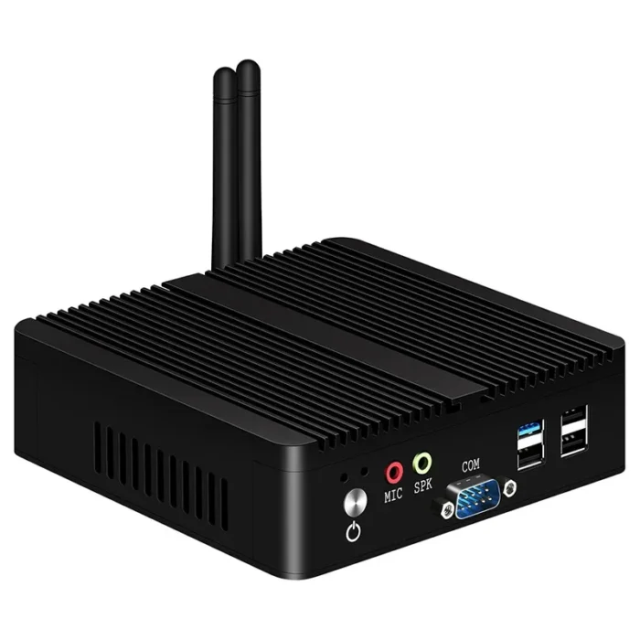 2 Ethernet Mini Pc J2900 J1900 RS232 Fanless Industrial Computer Mini Desktop Barebone - Image 3