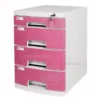 Desktop File Cabinet: A4 File Drawers with Lock, Office Receipt Storage Box, Plastic File Organizer for Desk, Document Storage