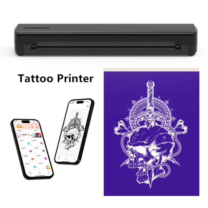 Portable Wireless Tattoo Printer Inkless Office Document PDF Photo A4 Thermal Printer Compatible with Android iOS Windows Mac - Image 4