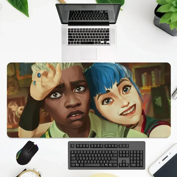 New Cartoon A-Arcane 2 Jinx Ekko Mouse Pad Office Large Computer Pc Keyboard Mats Rubber 400x900 Game Anti-Slip Mice Mat Office - Image 5