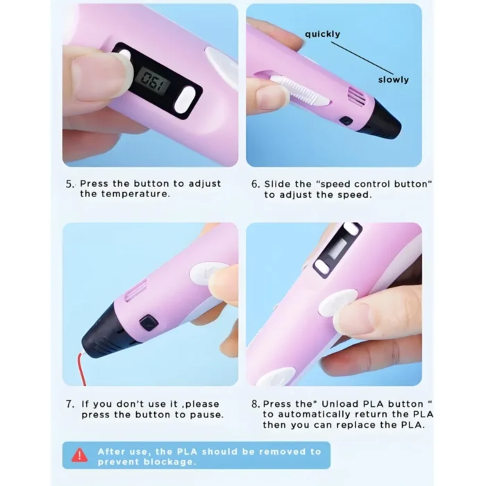 3D Printing Pen Drawing With LCD Screen Compatible Pen PLA Filament Toys Safe Paiting for Children DIY Birthday Gift Kids - Image 4