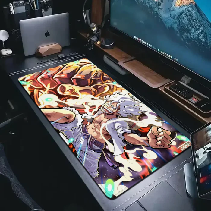 Luffys-Gear5 Desk Mat Large Mousepad Anime Mouse Pad O-One-PieceS Pc Accessories Gamer Keyboard Xxl Gaming Extended Mats - Image 5