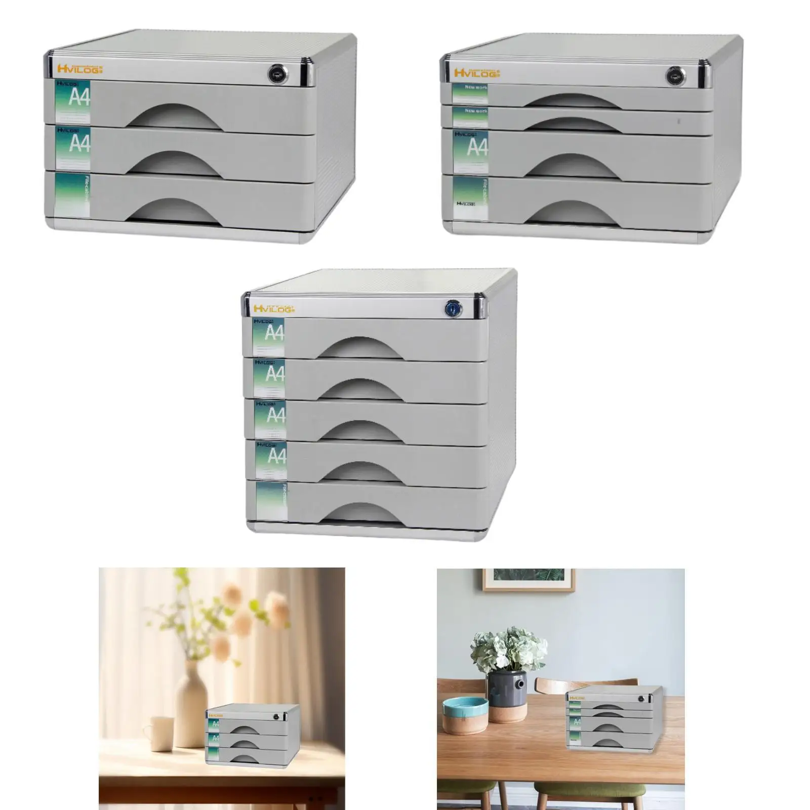 File Cabinet Desktop Drawer Filing Cabinet Multi Layer Locking Premium Filing Organizer Aluminum Alloy Document Storage Box