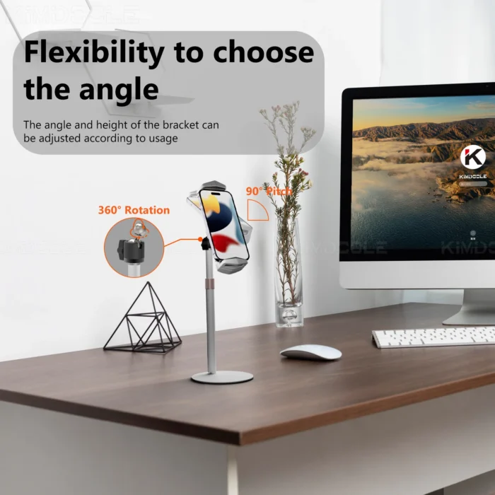 Kimdoole VESA Monitor Desk Mount Single Monitor Stands Freestanding Fits 13'' to 18'' Computer Screen with Height Adjustable - Image 5