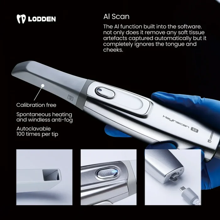 LODDEN Heyinscan S3 Intraoral Scanner with 3D Display - CE Certified Dental Lab Equipment for 3M/iTero/CEREC Impression Systems