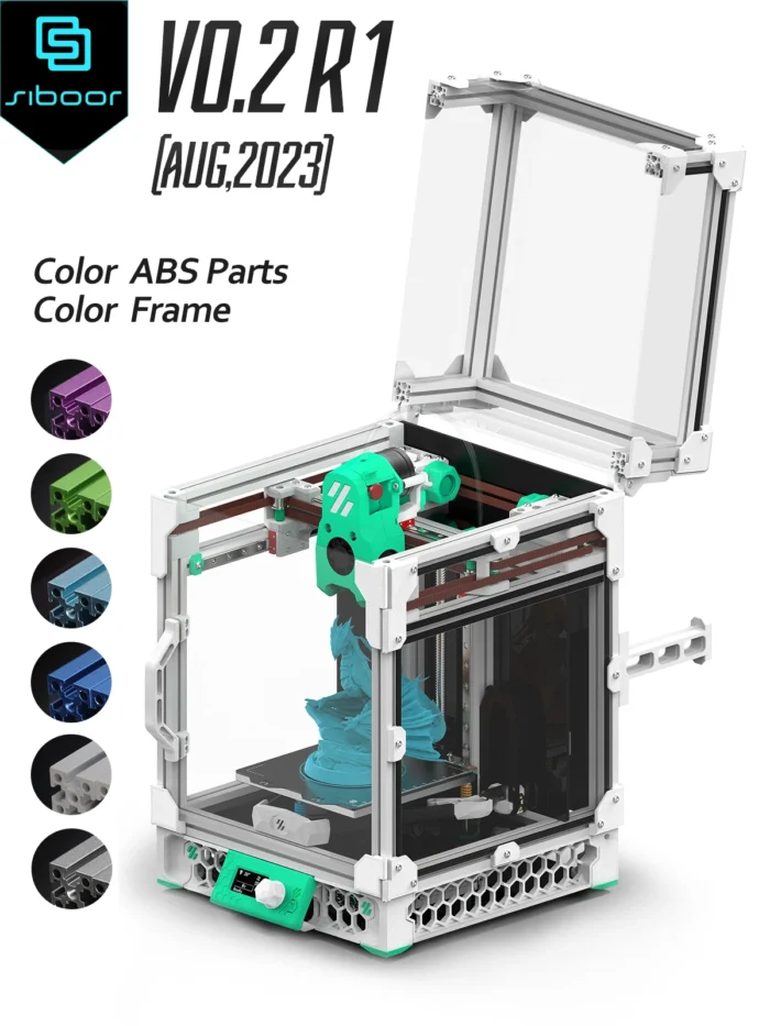 VORON 0.2 R1 3D Printer Mini Stealthburn Desktop Klipper PI FDM DIY Corexy V0.2 3D Printer Kit with Enclosed Panels Printed Part