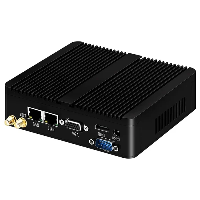 2 Ethernet Mini Pc J2900 J1900 RS232 Fanless Industrial Computer Mini Desktop Barebone - Image 4