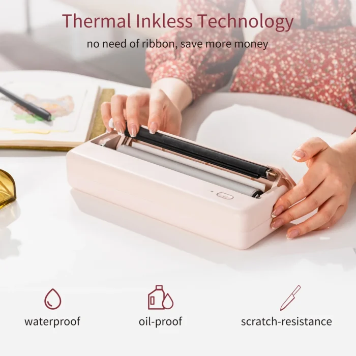 HPRT MT810 A4 Portable Paper Printer Thermal Printing Wireless Bluetooth Printer Compatible iOS Android Mobile A4 Printer - Image 3