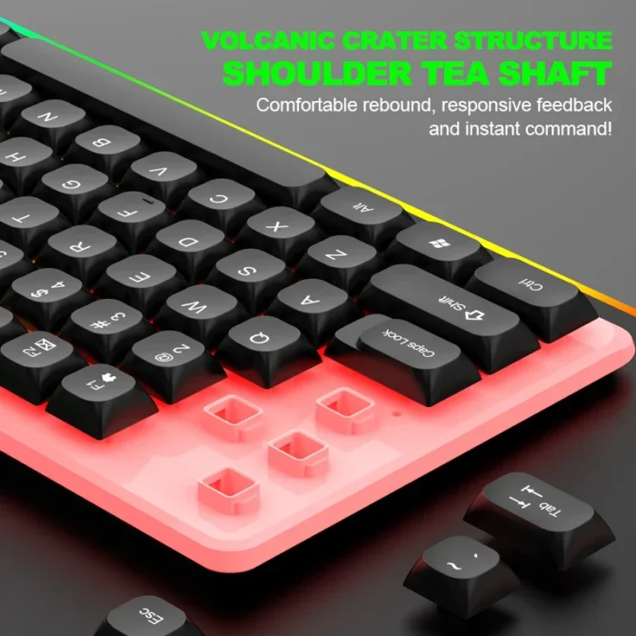 NG GTX350 Gaming Keyboard Mouse Combos Computer Laptop Backlight Gamer Kit LED Wired Usb Keyboard GTX350 Set-Black - Image 6