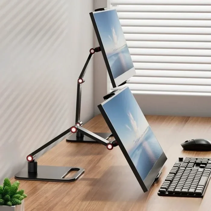 Portable Monitor Holder for 12-17.3 Inch Screen No Drilling Vesa Phone Adjustable Laptop Gaming Expandable Desktop Clamp Stand - Image 3