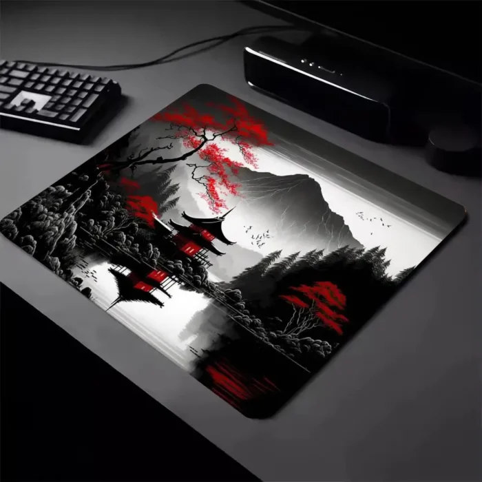 Sakura Scenery Moon Mouse Pad New Square Computer Office Soft Mousepad Rubber Anti-slip HD Gaming Keyboard Mousepads PC Desk Mat