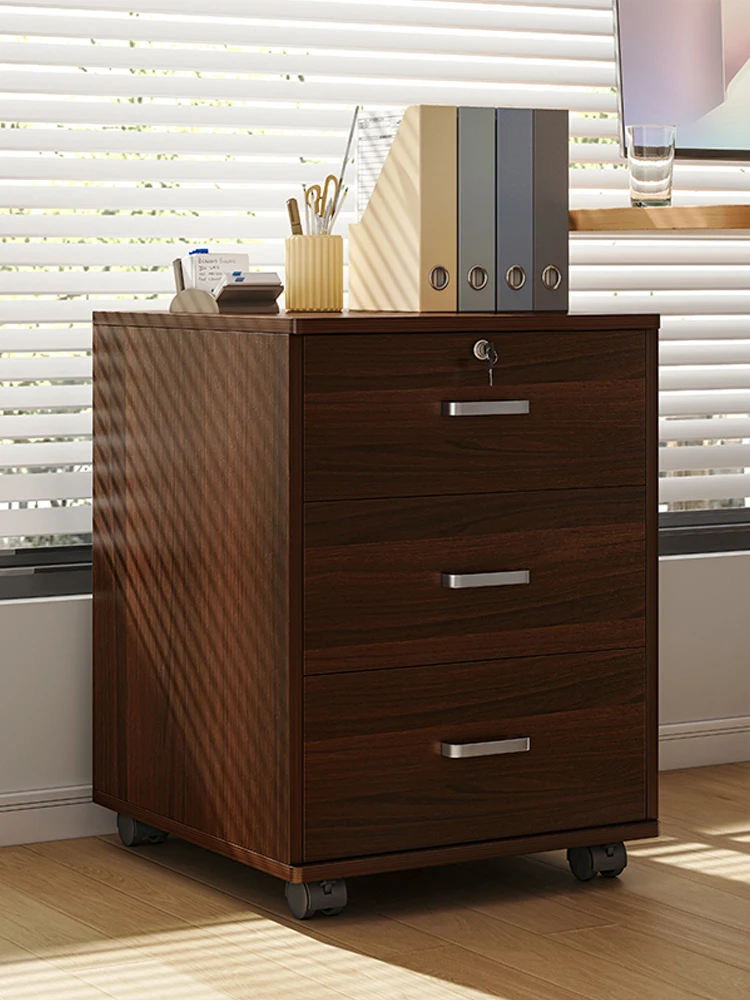 Under-desk file cabinet with lock Office locker drawer Desk side cabinet - Image 2