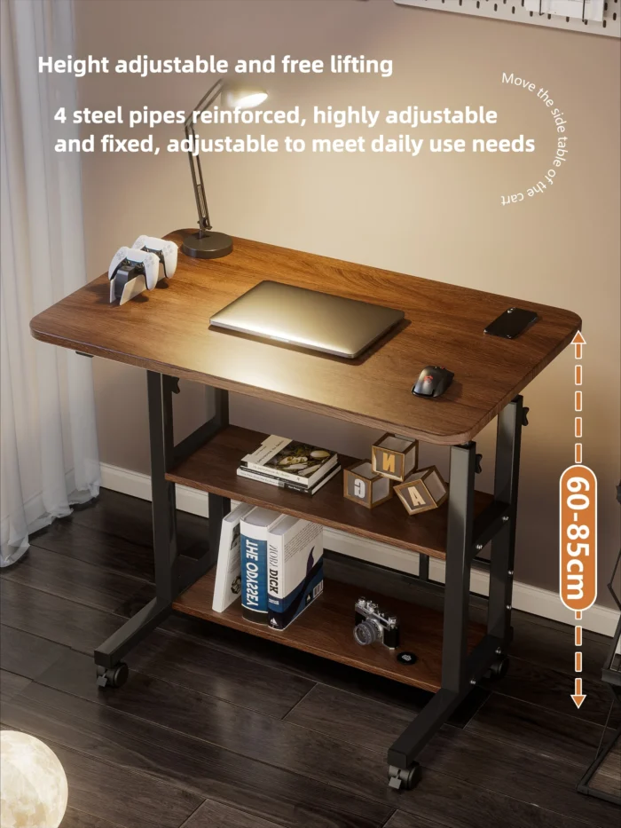 L-Shaped Modern Desk Adjustable Minimalist Gaming Folding Bed Ergonomic Corner Computer Portable Laptop Lap Standing Office - Image 2