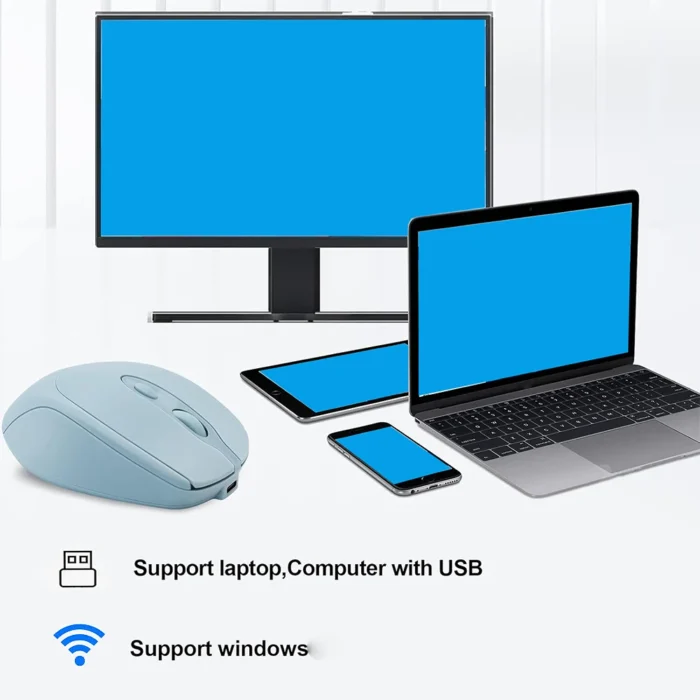 Rechargeable Wireless Computer Mouse 2.4G Bluetooth-Compatible Wireless Mouse USB Silent Gamer Mice For PC Laptop Macbook Tablet - Image 4