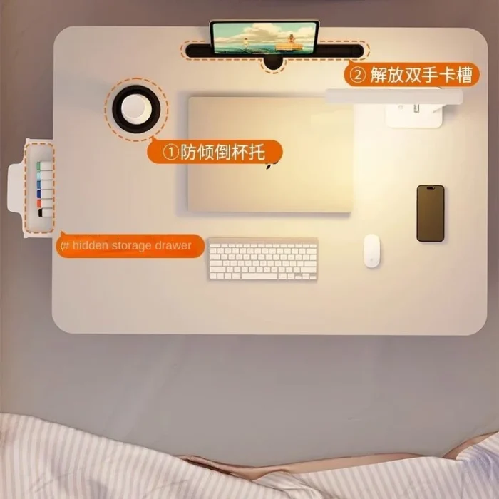 Computer Foldable Desk, Bed Small Table, Dormitory Student, Upper and Lower Bed Study Desk, Bede Stool, Notebook Stand - Image 3