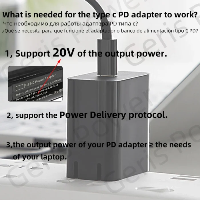 USB C PD Charging Cable Cord Type C to DC Universal Power Adapter Converter for Lenovo Asus Dell Hp Acer Samsung LG Laptops - Image 6