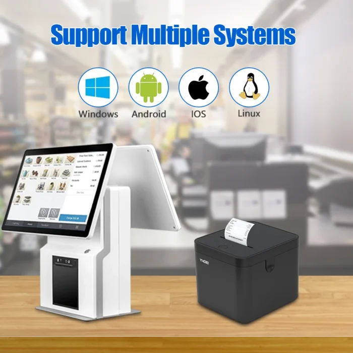 YHD-58E 58mm Thermal Receipt Printer, USB/USB+BT Thermal Receipt Interface for Windows/Android/iOS/Linux/Mac - Image 2